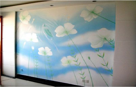 汝阳画墙绘怎么画好白云的蓬松感？