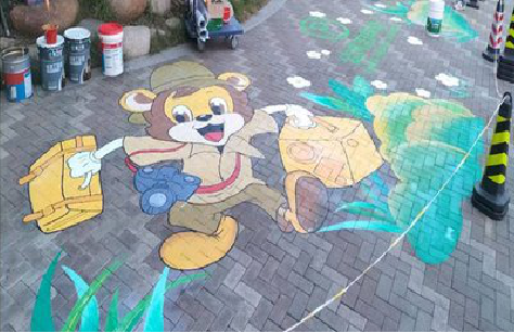 汝阳夏季画地面彩绘会遇到的问题