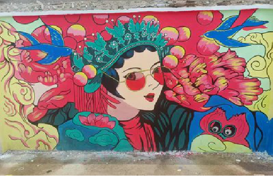 汝阳墙体彩绘-网红墙