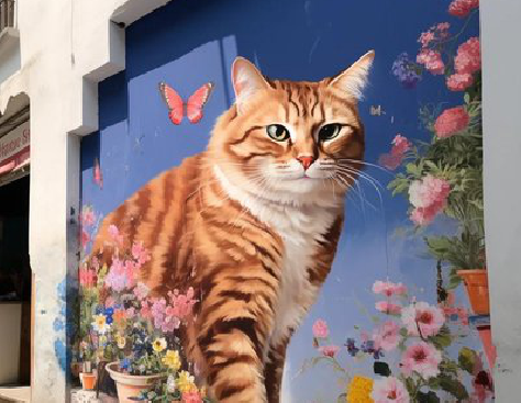 汝阳自己绘制有个性的手绘墙