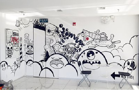 汝阳手绘墙并非传统涂鸦。